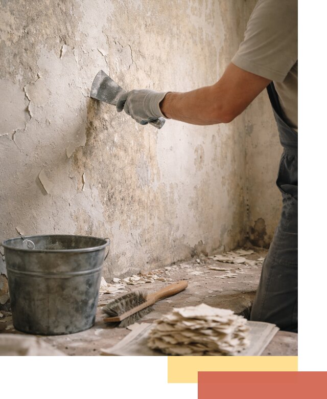 Удаление старой краски со стен в Клинцах качественно и быстро