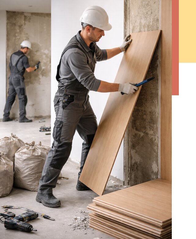 Демонтаж стеновых панелей в Клинцах от 3639 руб. за м² быстро и недорого | ОТДЕЛОЧНИК-Клы