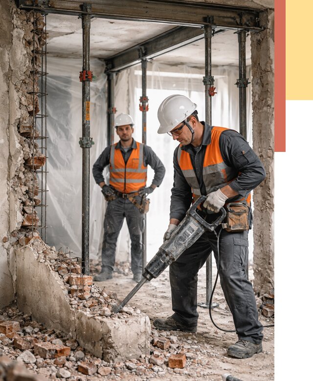 Снос несущих стен в Клинцах от 10656 руб. — демонтаж несущей стены под ключ | ОТДЕЛОЧНИК-Клы