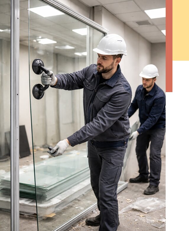 Демонтаж стеклянных перегородок в Клинцах от 3327 руб. — быстро и недорого | ОТДЕЛОЧНИК-Клы