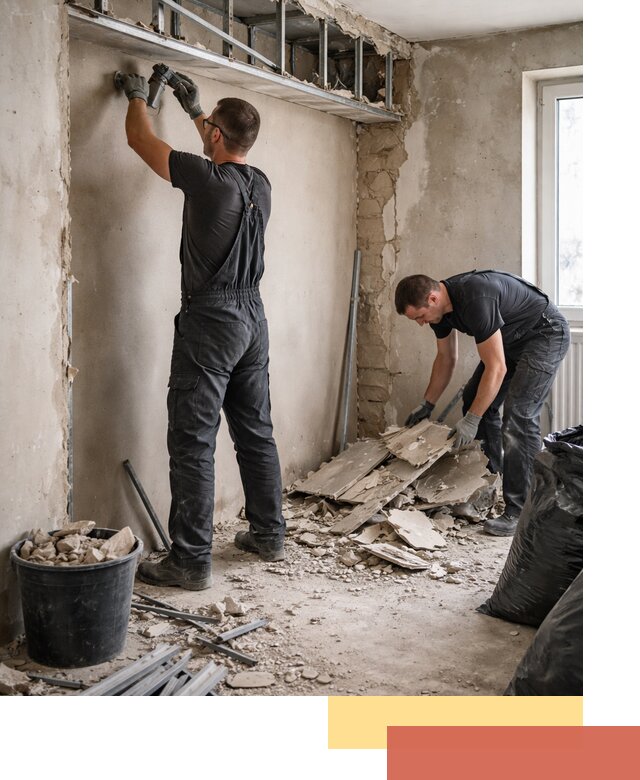 Демонтаж короба из гипсокартона в Клинцах быстро и аккуратно