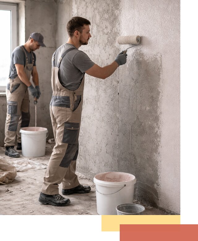 Нанесение бетоноконтакта на стены в Клинцах для последующей отделки