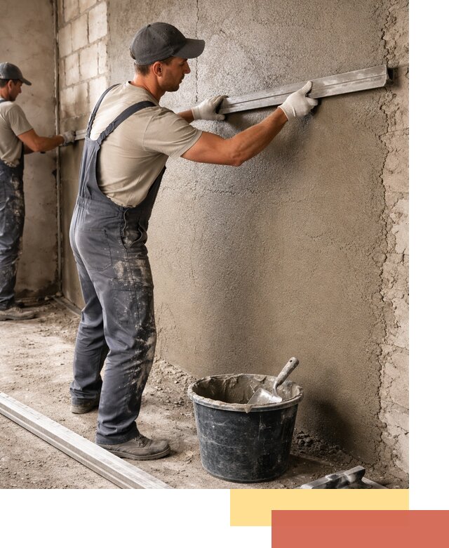 Штукатурка стен цементно-песчаная в Клинцах профессионально