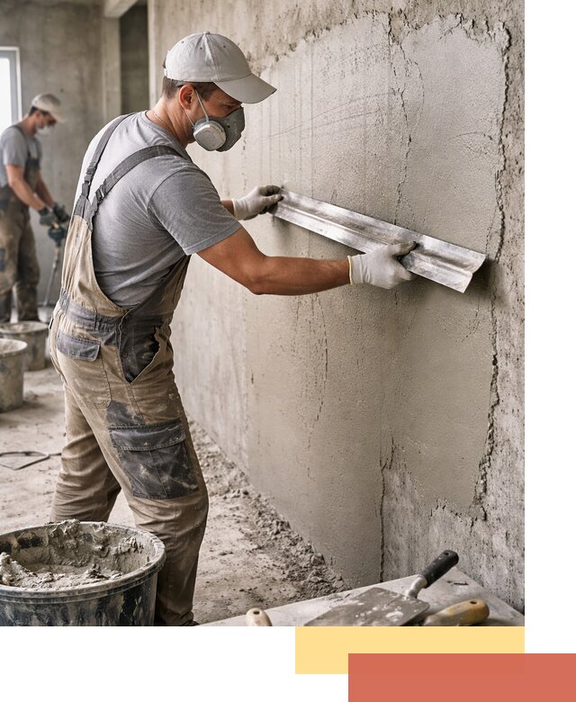 Штукатурка бетонных стен в Клинцах качественно и долговечно