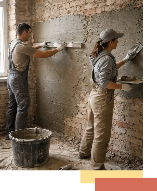 Штукатурка кирпичных стен в Клинцах — качественно и надежно