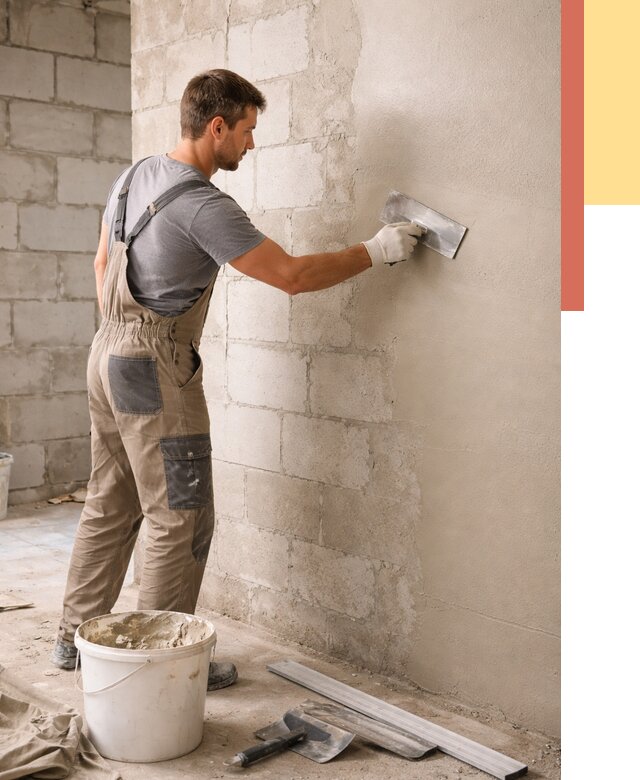 Штукатурка стен из газобетона в Клинцах от 2183 руб./м2 — быстро и недорого | ОТДЕЛОЧНИК-Клы