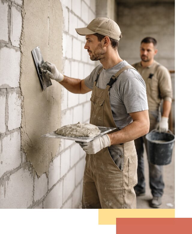 Штукатурка стен из газобетона в Клинцах под ключ