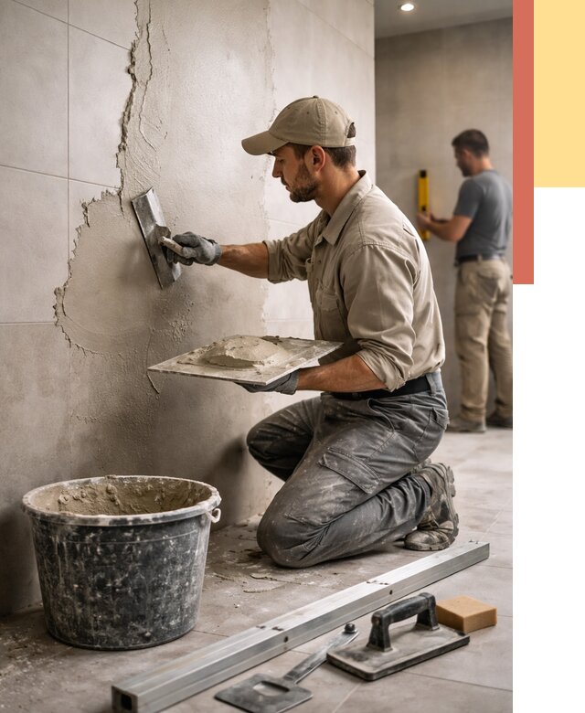 Штукатурка стен в ванной в Клинцах от 4678 руб./м² — выравнивание под ключ | ОТДЕЛОЧНИК-Клы