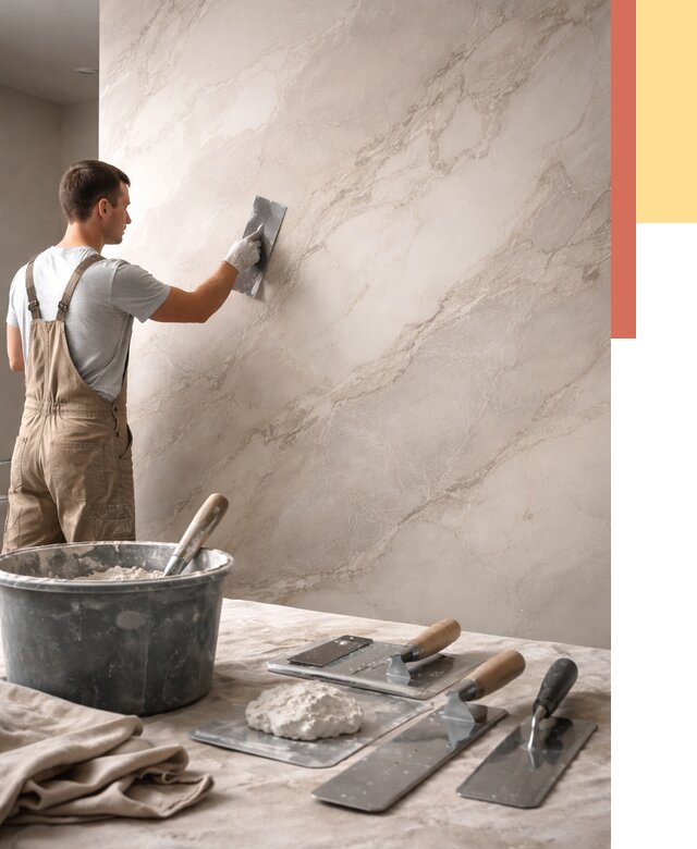 Декоративная штукатурка под мрамор в Клинцах от 2911 руб./м² — быстро и недорого | ОТДЕЛОЧНИК-Клы