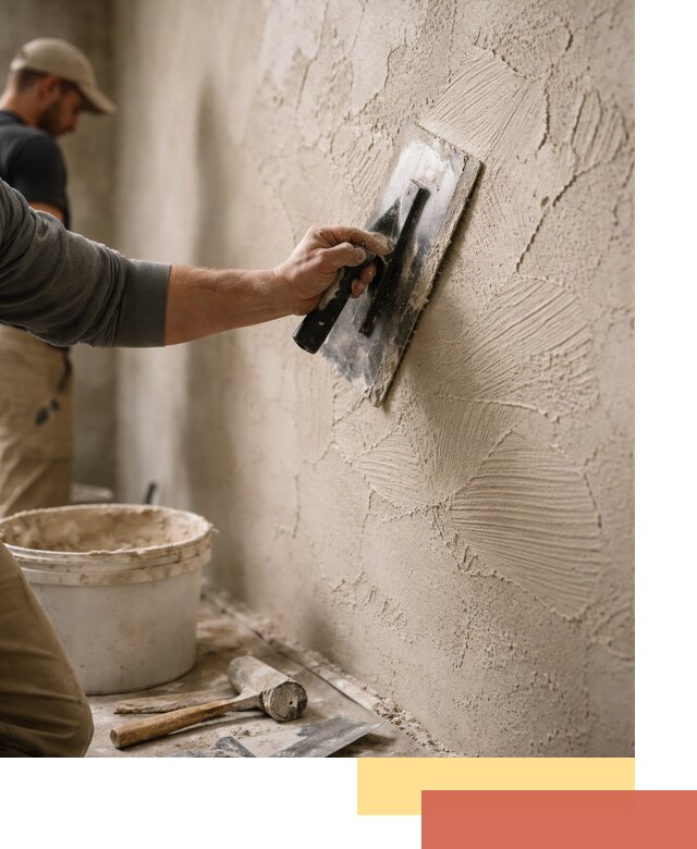 Фактурная штукатурка стен в Клинцах — монтаж, отделка, реставрация