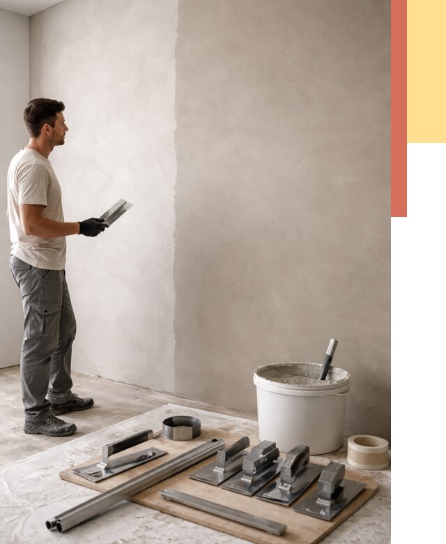 Нанесение микроцемента на стены в Клинцах от 3327 руб./м2 под ключ | ОТДЕЛОЧНИК-Клы