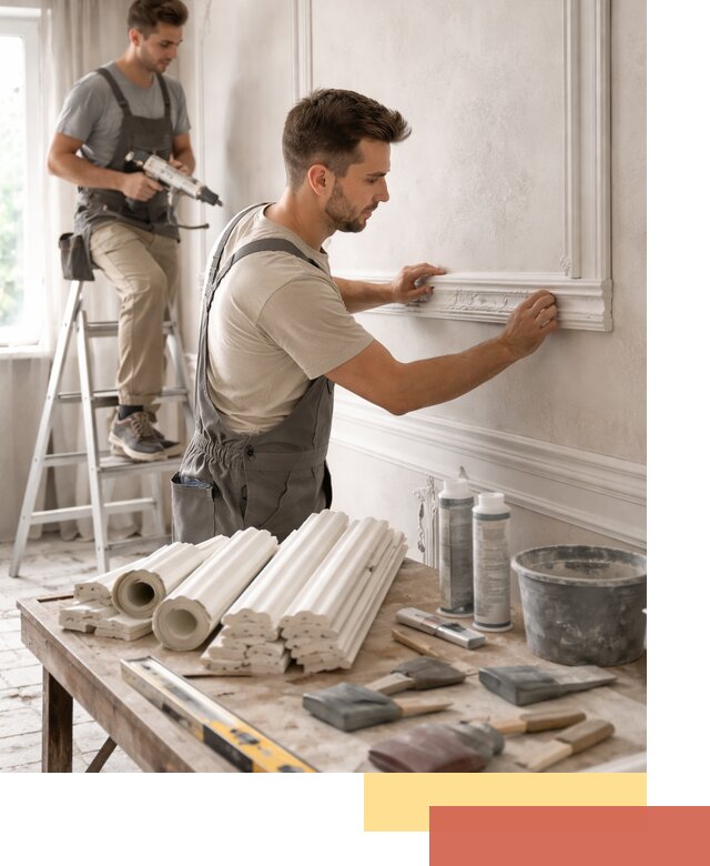 Монтаж лепнины на стены в Клинцах профессионально и качественно