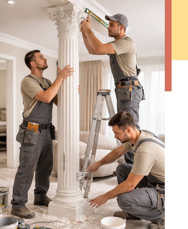 Установка декоративных колонн в Клинцах от 12475 руб. под ключ | ОТДЕЛОЧНИК-Клы