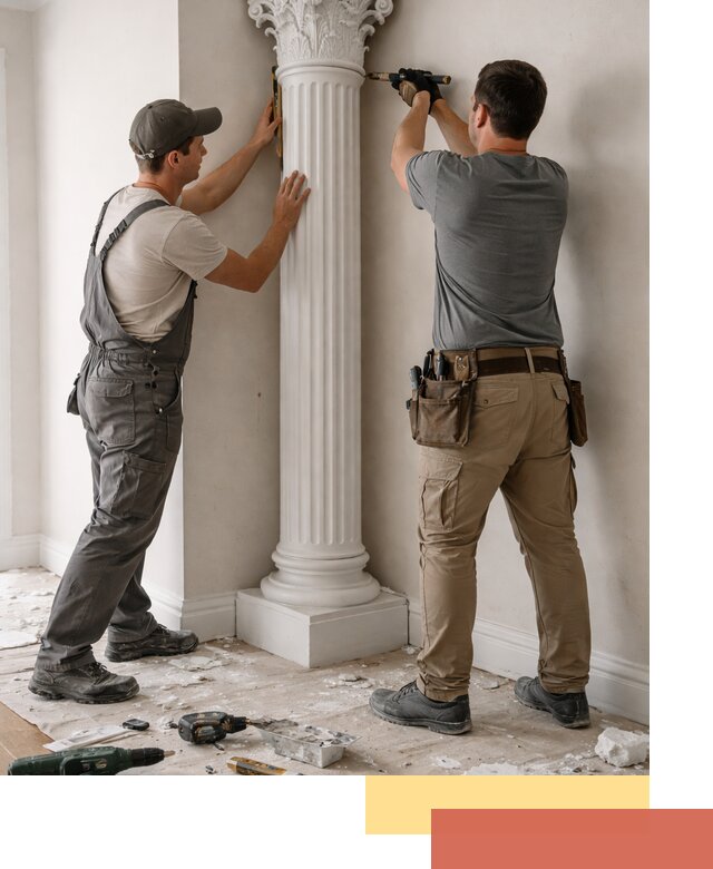 Установка декоративных колонн в Клинцах под ключ