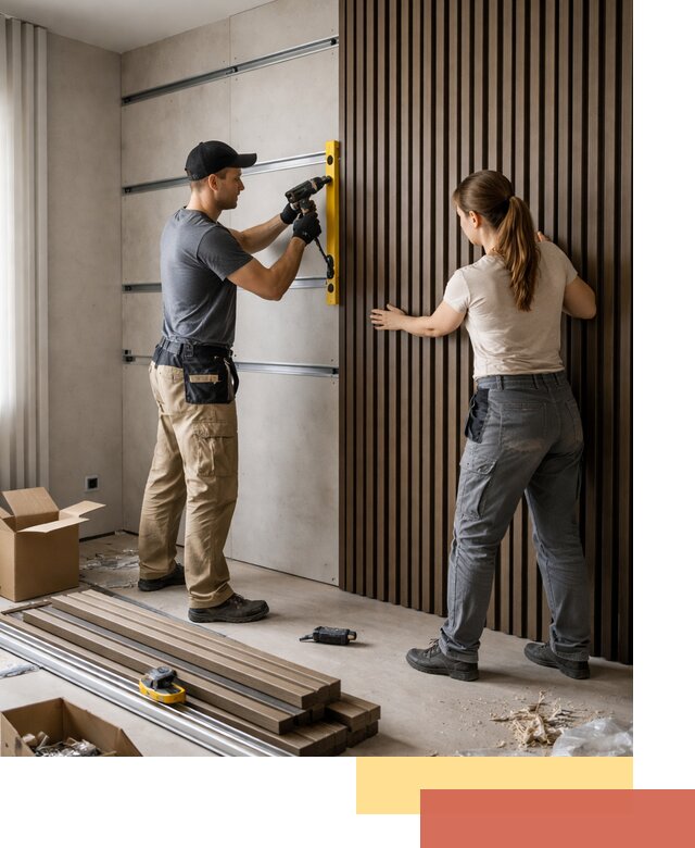 Монтаж реечных панелей на стены в Клинцах