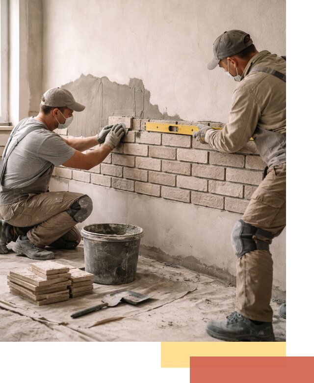 Монтаж декоративного кирпича профессионально в Клинцах