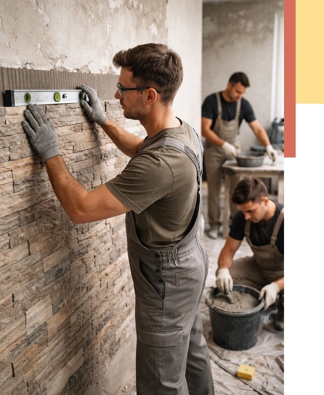 Монтаж искусственного камня в Клинцах от 4678 руб. под ключ | ОТДЕЛОЧНИК-Клы