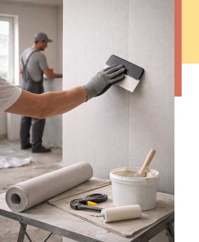 Поклейка обоев под покраску в Клинцах от 3639 руб. за м2 | ОТДЕЛОЧНИК-Клы