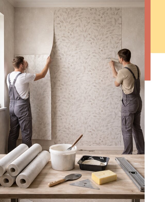 Поклейка обоев с подбором рисунка в Клинцах от 3639 руб. | ОТДЕЛОЧНИК-Клы - быстро и недорого