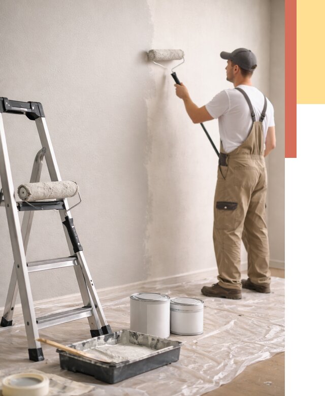 Покраска стен латексной краской в Клинцах от 4678 руб. за м2 | ОТДЕЛОЧНИК-Клы