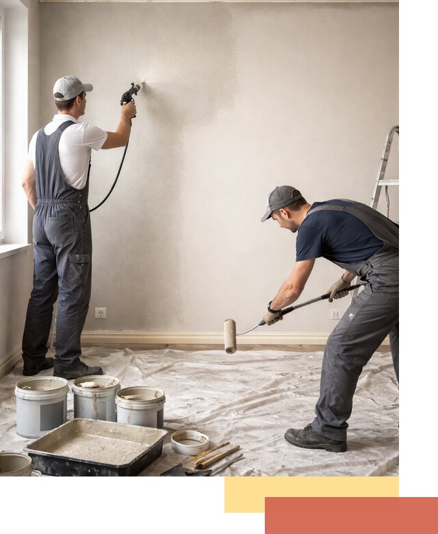 Покраска стен моющейся краской и защита поверхностей в Клинцах