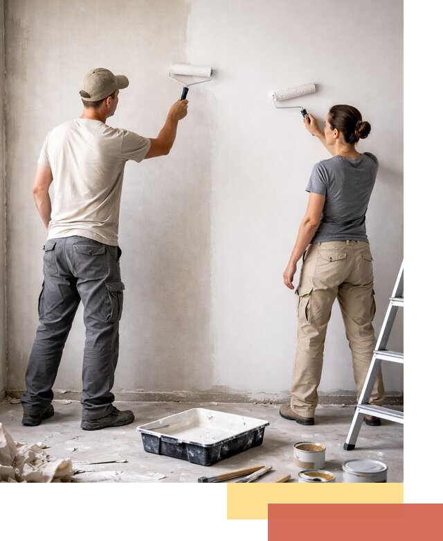 Окраска стен по стеклохолсту в Клинцах качественно и долговечно