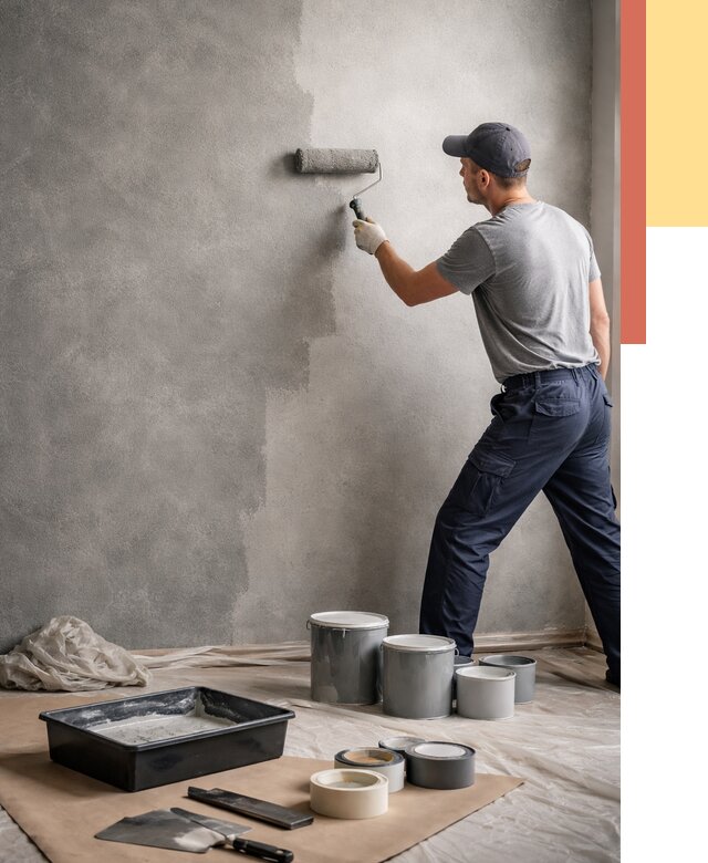 Покраска стен под бетон в Клинцах от 676 руб. за м2 — быстро и недорого | ОТДЕЛОЧНИК-Клы