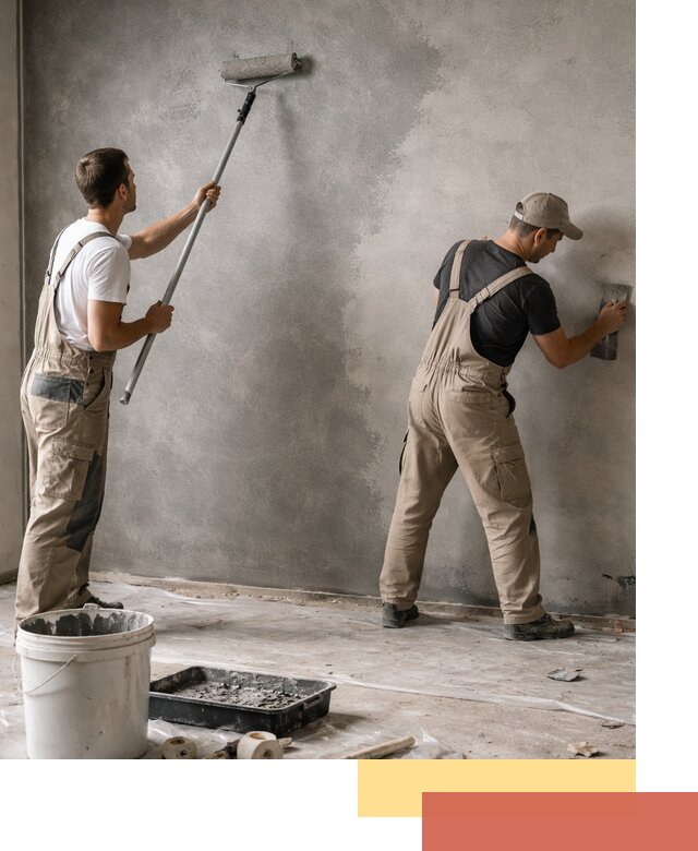 Покраска стен под бетон в Клинцах профессионально и недорого