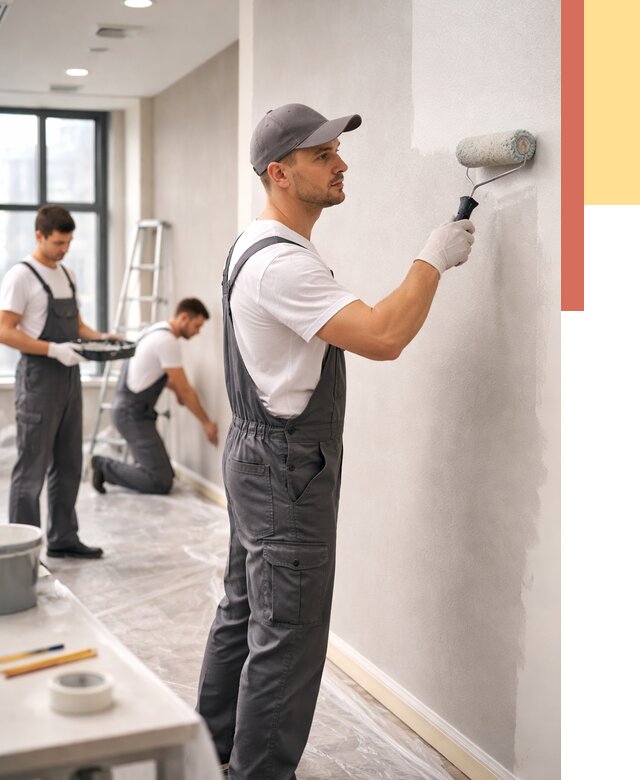 Покраска стен в офисе в Клинцах от 8837 руб. — быстро и недорого | ОТДЕЛОЧНИК-Клы