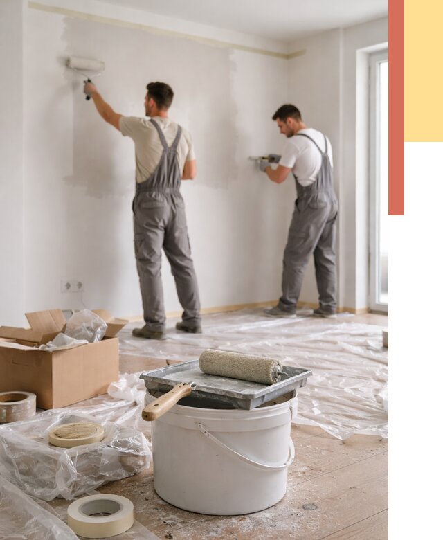 Покраска стен в квартире в Клинцах от 2599 руб/м2 — быстро и недорого | ОТДЕЛОЧНИК-Клы