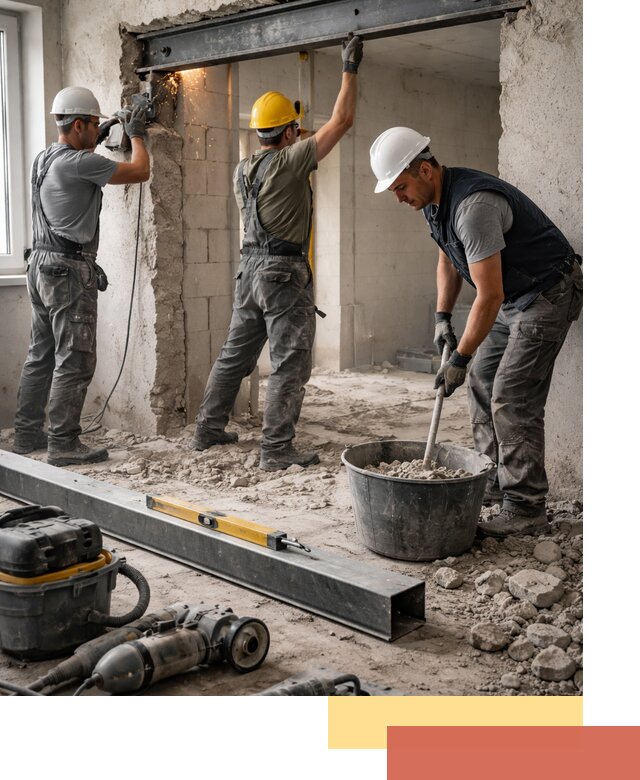 Создание проемов в стенах и несущих конструкциях в Клинцах