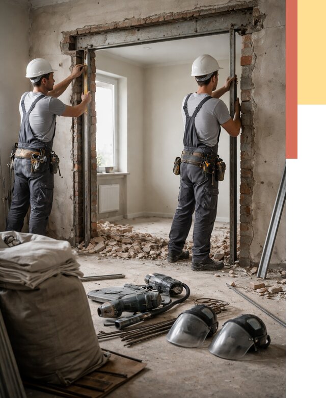 Расширение дверного проема в Клинцах от 12995 руб. под ключ | ОТДЕЛОЧНИК-Клы