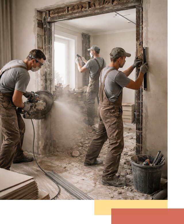 Расширение дверного проема под установку новой двери в Клинцах