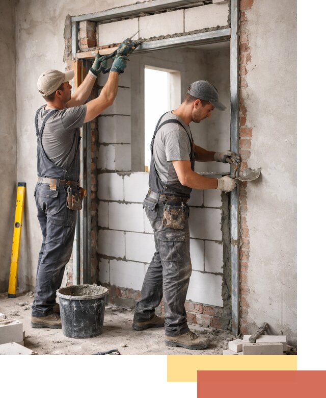 Закладка дверного проема под ключ в Клинцах: демонтаж, монтаж, отделка