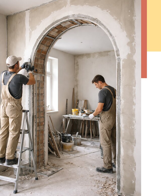 Устройство арочного проема в Клинцах от 9876 руб. под ключ — быстро и недорого | ОТДЕЛОЧНИК-Клы