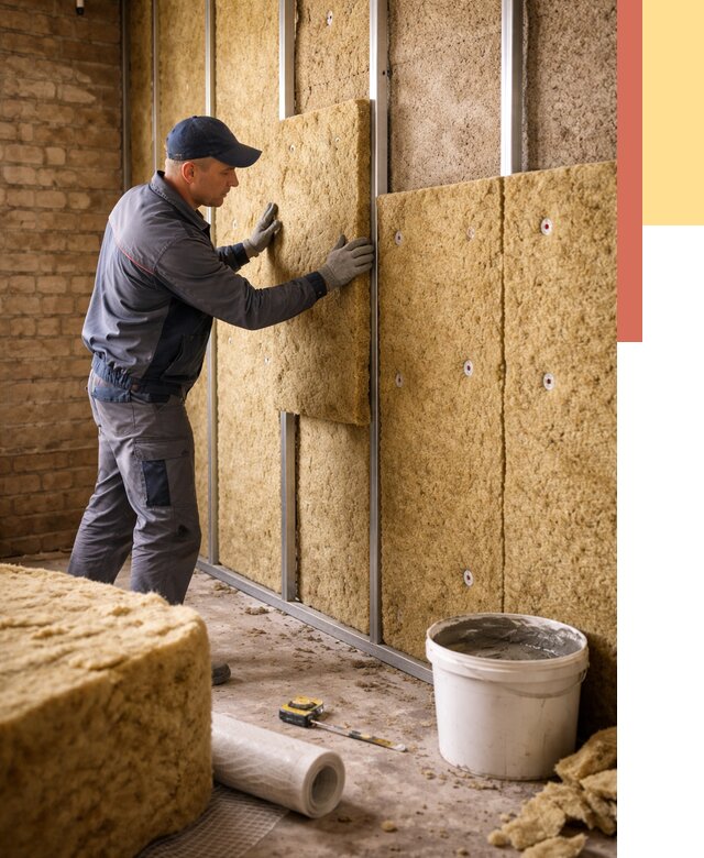 Утепление стен минватой в Клинцах от 1403 руб./м2 — недорого и быстро | ОТДЕЛОЧНИК-Клы