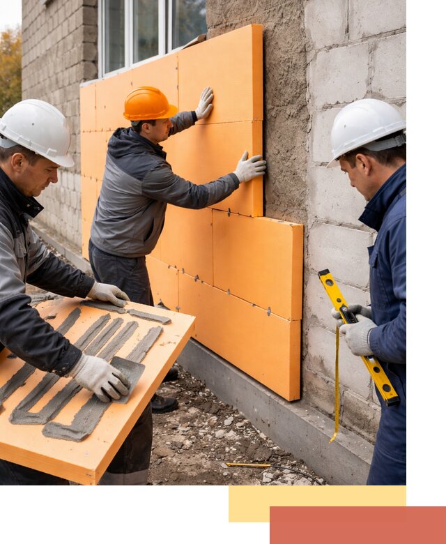 Утепление фасада пеноплексом под ключ в Клинцах