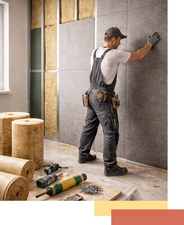 Профессиональная шумоизоляция стен в Клинцах для квартиры и офиса