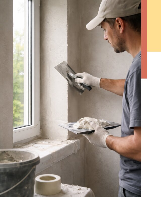 Штукатурка откосов в Клинцах от 4678 руб/м² — услуги и выравнивание под ключ | ОТДЕЛОЧНИК-Клы