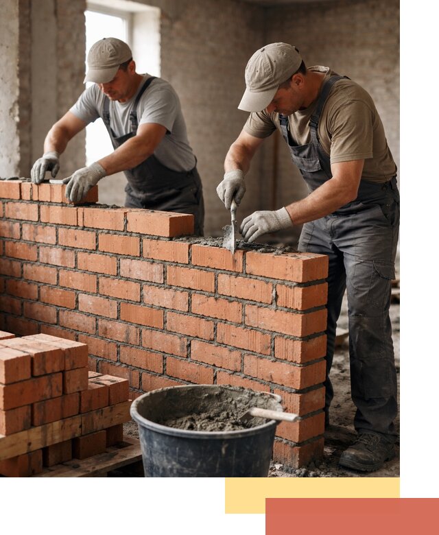 Кладка кирпичных перегородок под ключ в Клинцах