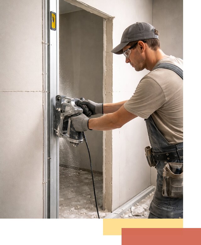 Устройство дверного проема в перегородке в Клинцах