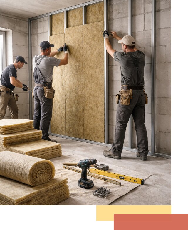 Шумоизоляция перегородок из блоков в Клинцах — монтаж и защита шумоизоляцией