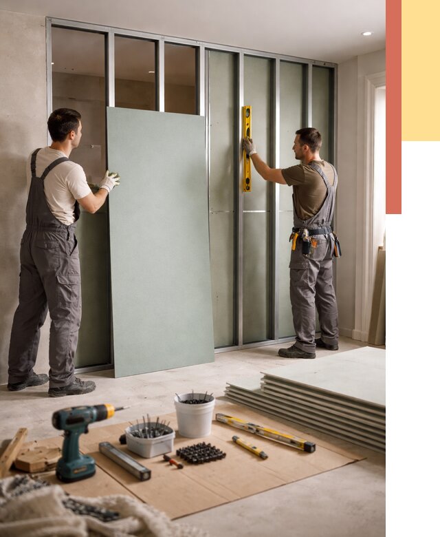 Перегородка из влагостойкого гипсокартона в Клинцах от 4990 руб. — монтаж под ключ | ОТДЕЛОЧНИК-Клы