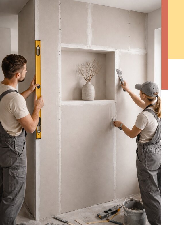 Перегородка из гипсокартона с нишей в Клинцах от 3379 руб. под ключ | ОТДЕЛОЧНИК-Клы