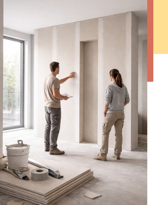 Зонирующая перегородка из гипсокартона в Клинцах от 2911 руб. под ключ | ОТДЕЛОЧНИК-Клы