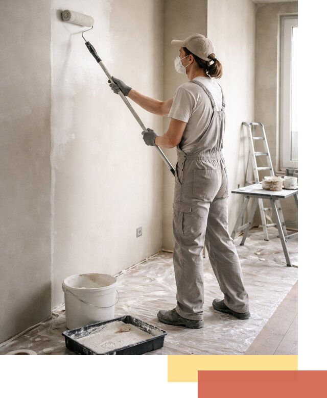 Покраска перегородок из гипсокартона в Клинцах качественно и недорого