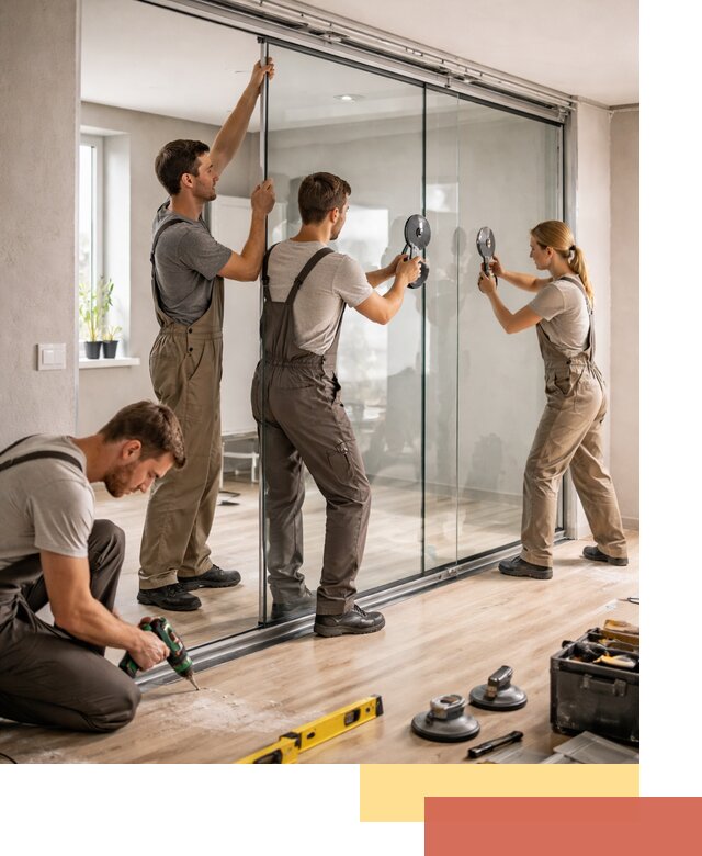 Изготовление стеклянных перегородок на заказ в Клинцах