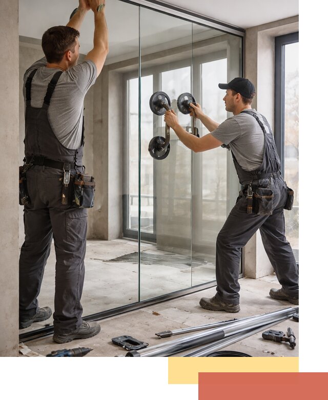 Цельностеклянные перегородки под ключ в Клинцах