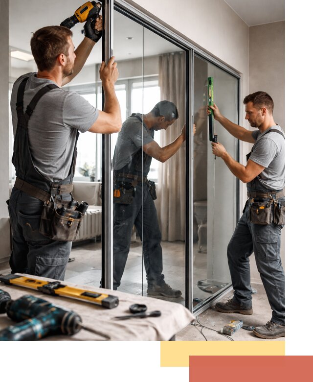 Каркасные стеклянные перегородки под ключ в Клинцах