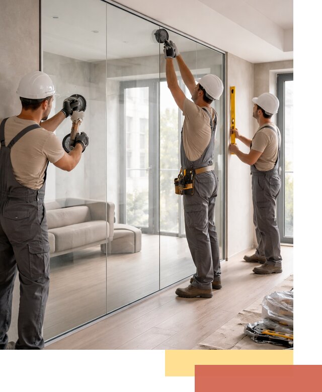 Перегородки из закаленного стекла в Клинцах для офисов и квартир